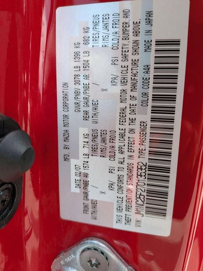 2007 Mazda Mazda Miata Touring